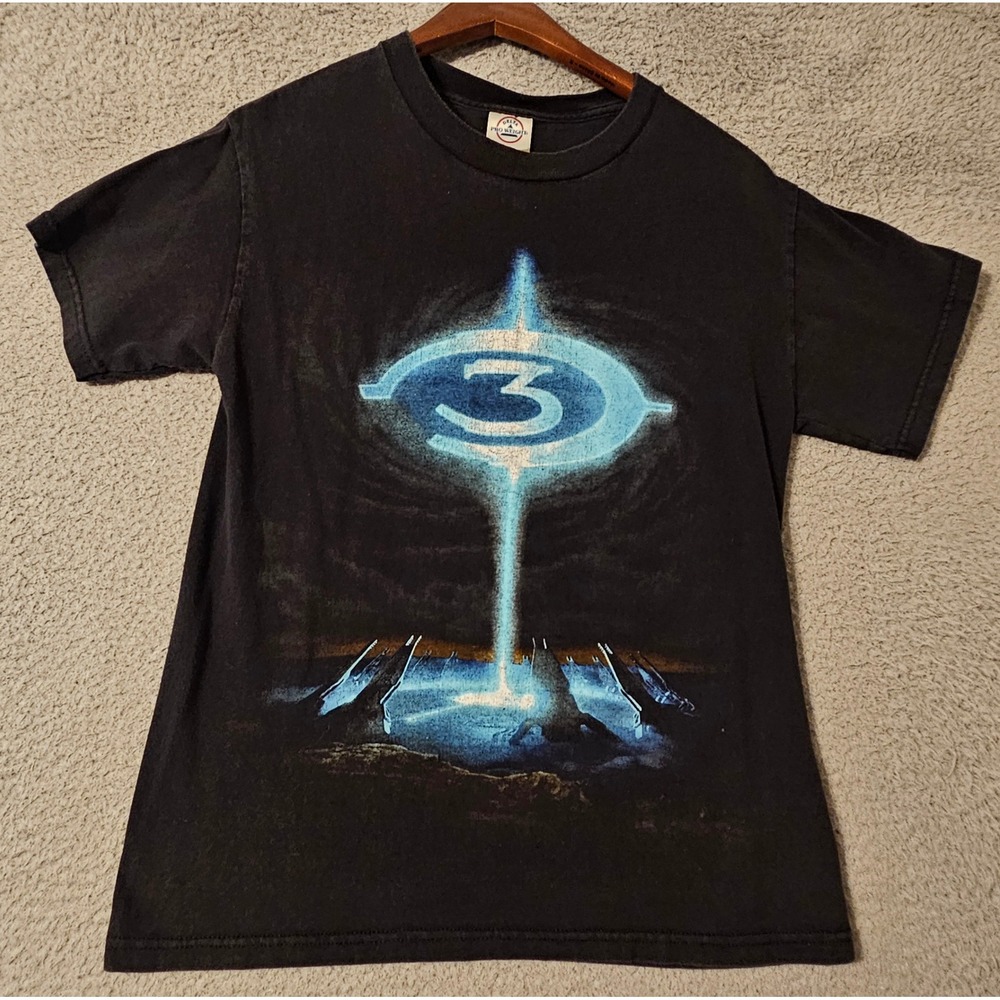 Delta Pro Weight Halo 3 Graphic T-Shirt Mens Small Black Xbox Gaming Tee